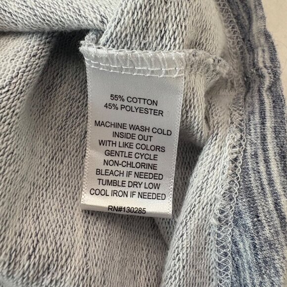 Womens Size S Gray Long Sleeve Striped Hooded Pullover Lightweight Top - Picture 6 of 10